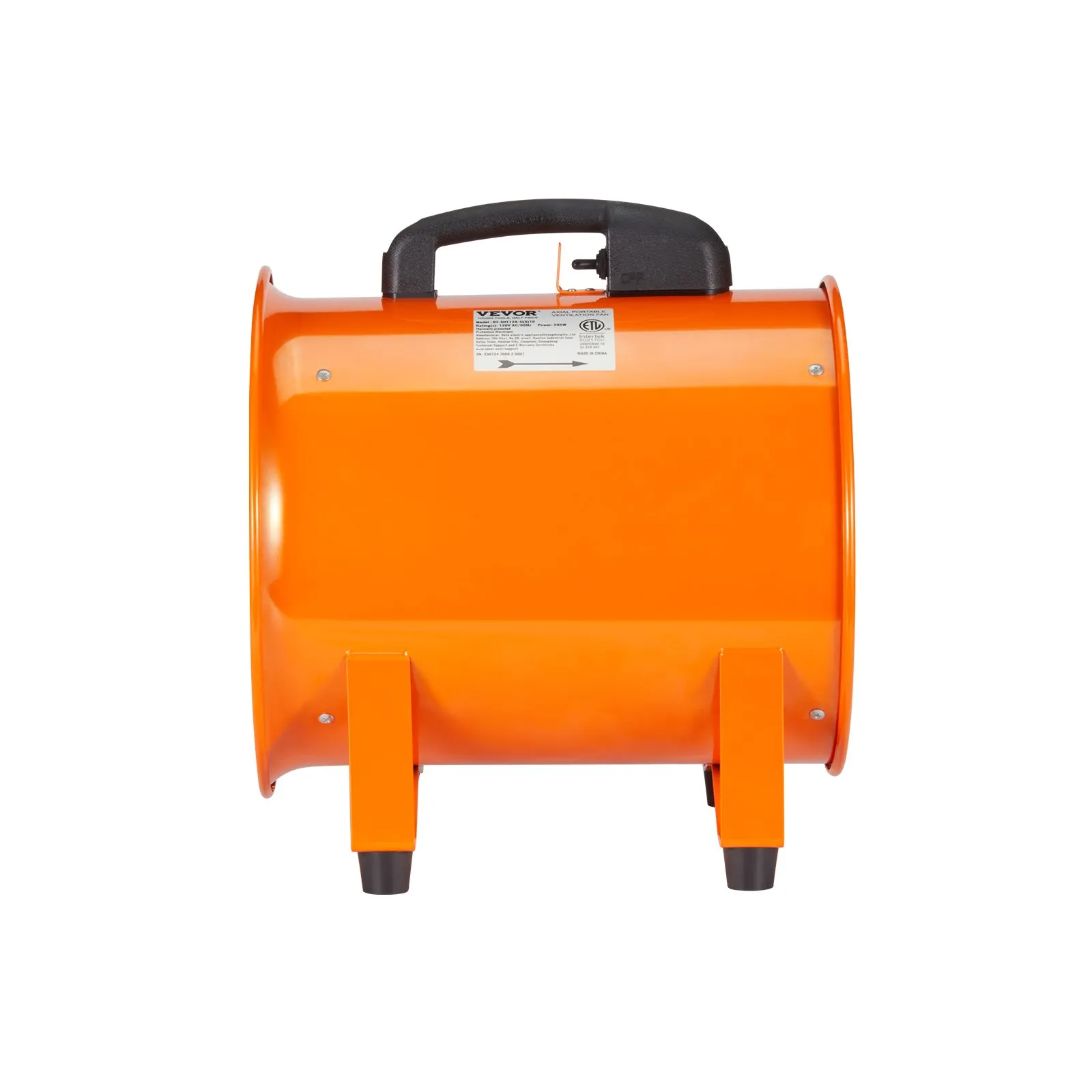 VEVOR Bauventilator 367-W-AC-Motor Baugebläse 2800 U/min Baulüfter Gebläse 2574 CFM (4373 m3/h) Axiallüfter mit 10 m Schlauch Axialgebläse 79 dB Geräuschpegel Industrielüfter