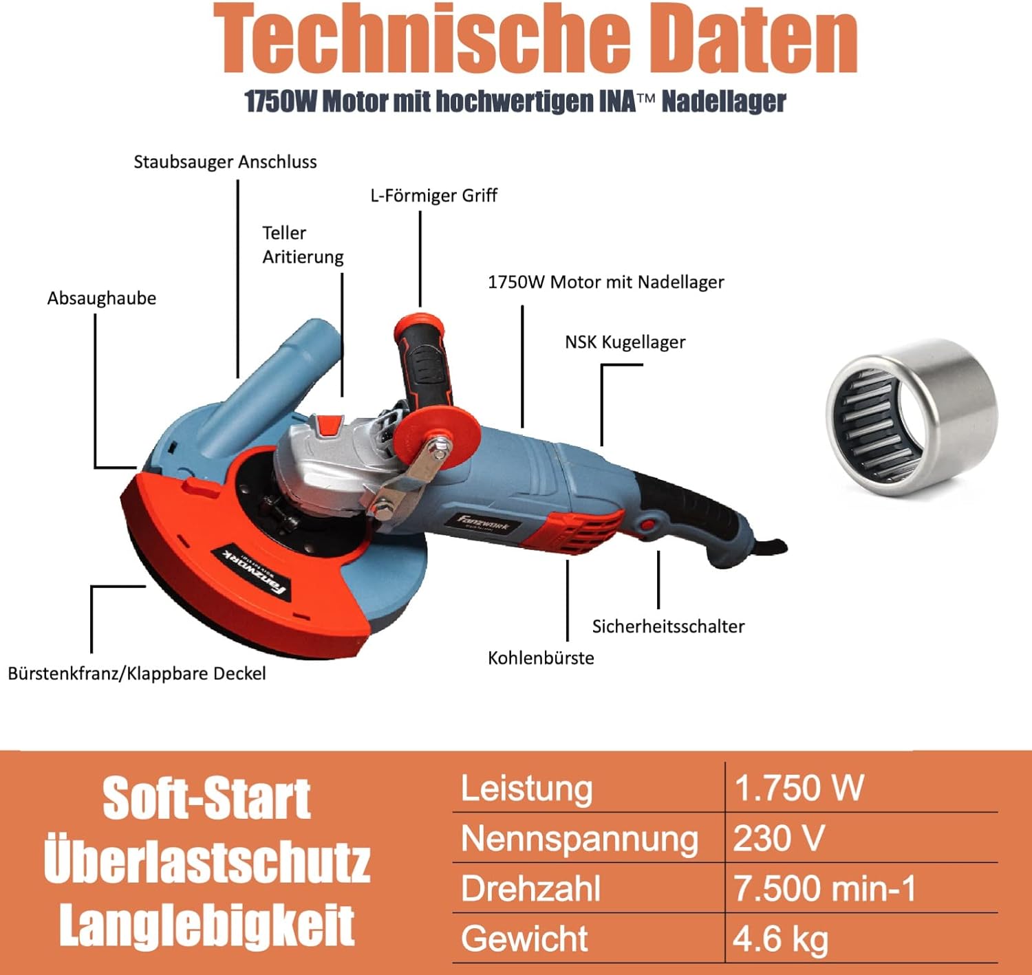 Betonschleifer, Estrichschleifer, Bodenschleifer