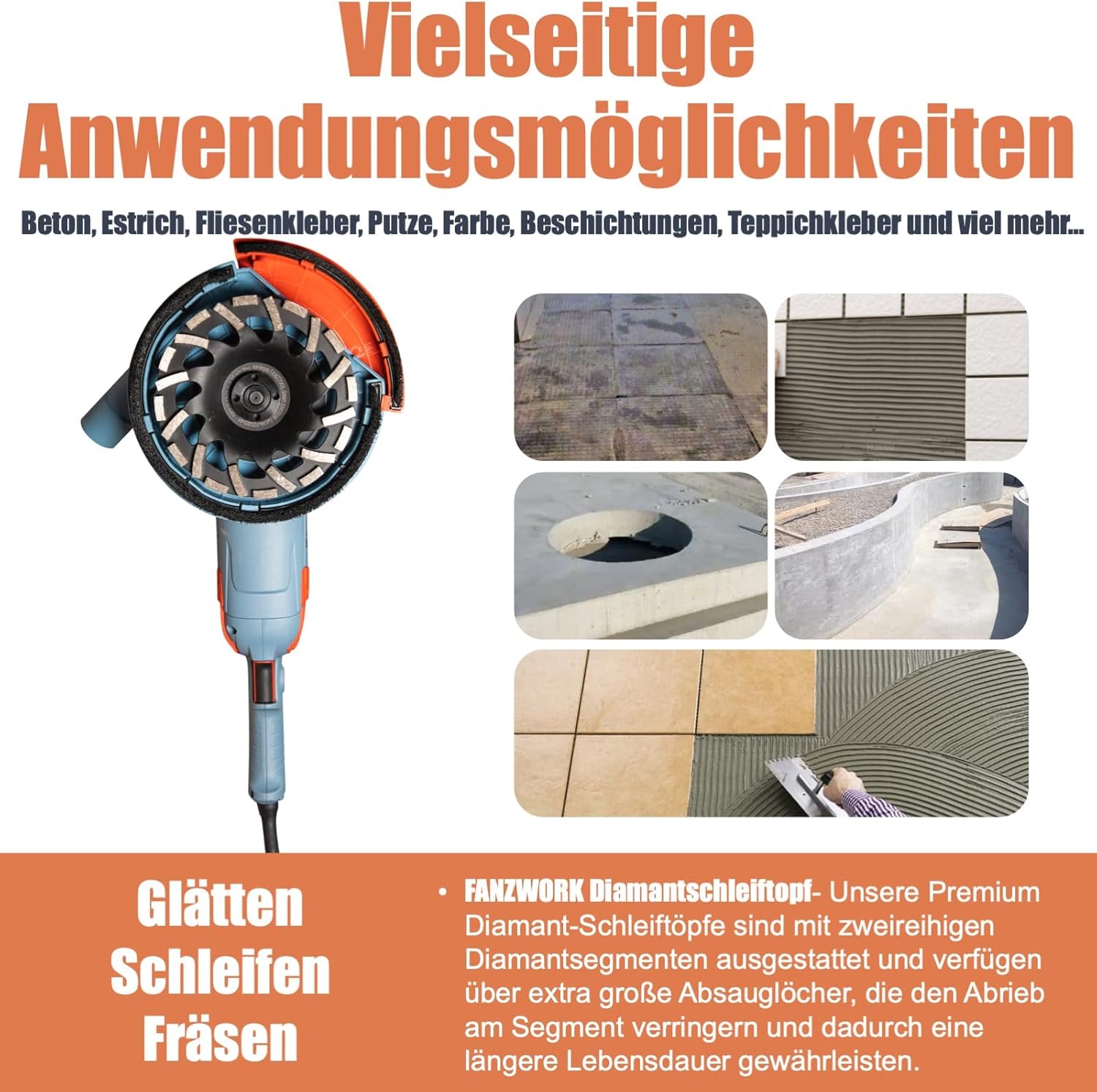 Betonschleifer, Estrichschleifer, Bodenschleifer